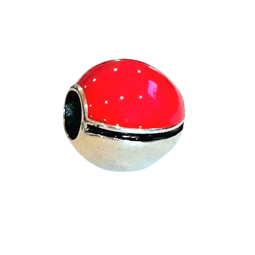 LINX Discontinued Sterling Silver 925 Pokemon Pokeball Bracelet Charm - Picture 3 of 5